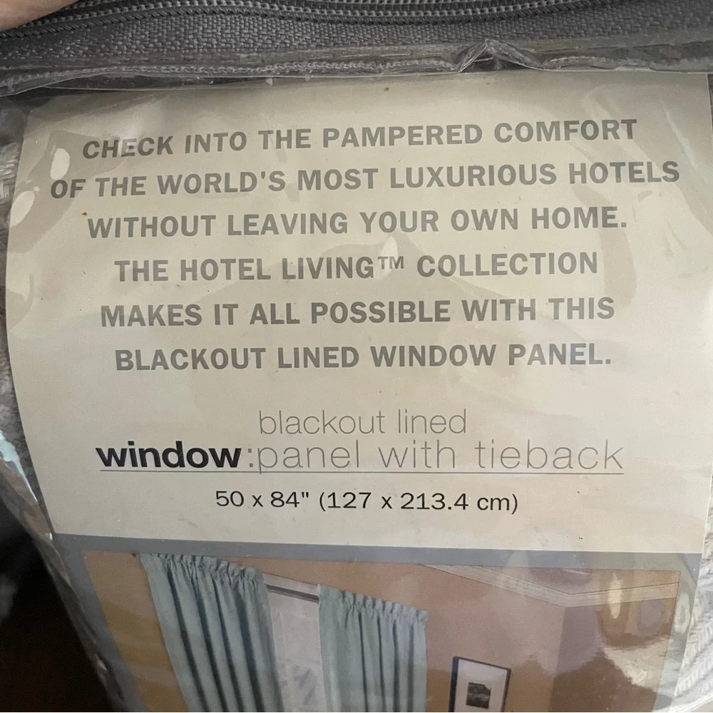 Set of 2 Gray blackout lined curtains 50 X 84